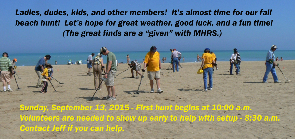 Fall beach hunt announcement.